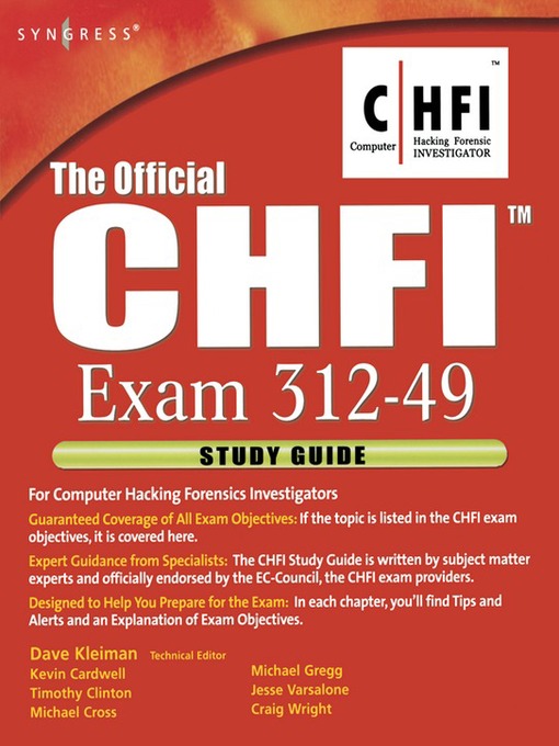 Title details for The Official CHFI Study Guide (Exam 312-49) by Dave Kleiman - Available